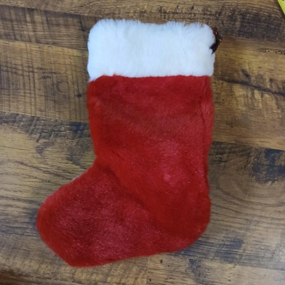 Plush Christmas Stocking Vintage 90s Elephant Jingle Bell Stuffed 17